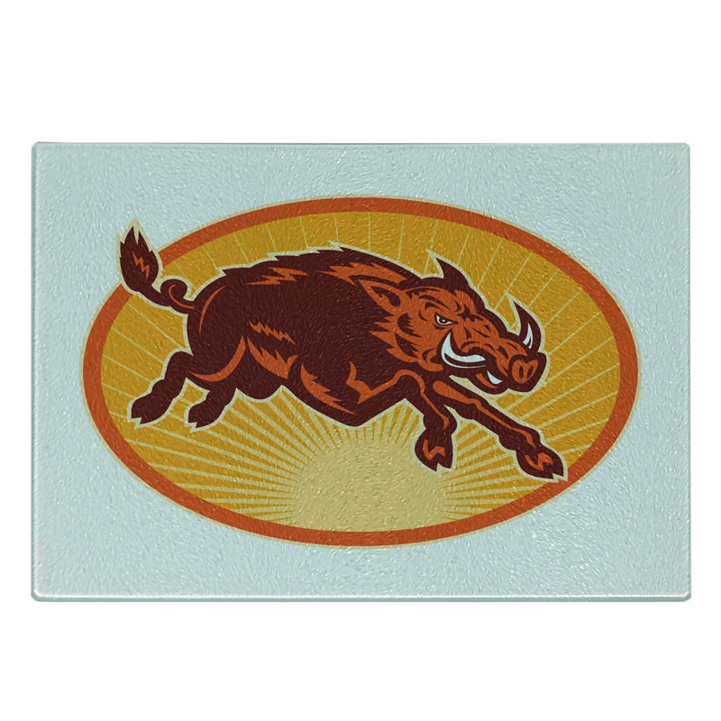 Planche à découper en verre trempé Ambesonne Razorback
