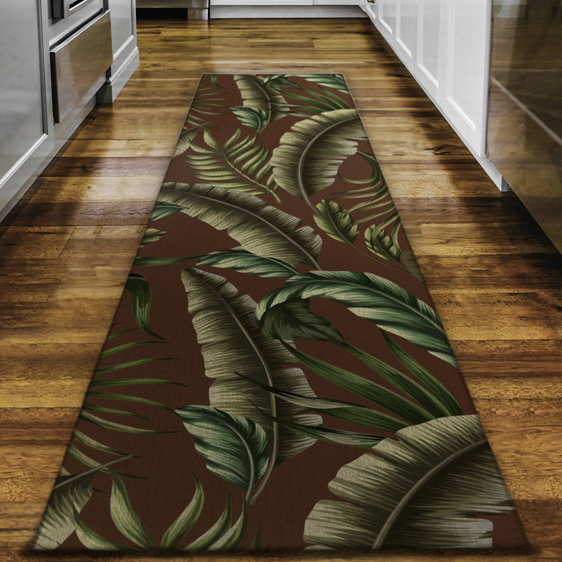 Braggs Washable Floral Indoor / Outdoor Rug, Runner 2'3" x 7'6"