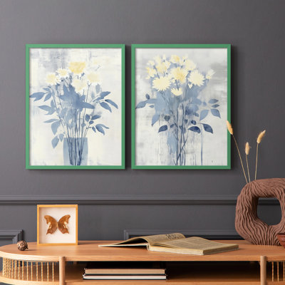 Série FLORAL DCL XXXIV - reproduction encadrée de qualité supérieure - prête à être accrochée - aucun clou requis - aucun clou requis