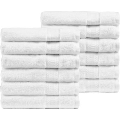 Trident Whites Hospitality 12-Piece Hand Towel Set