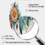 Bouquet de fleurs bohémiennes en bleu et orange ambré I - Abstrait Botanicals-1876188257