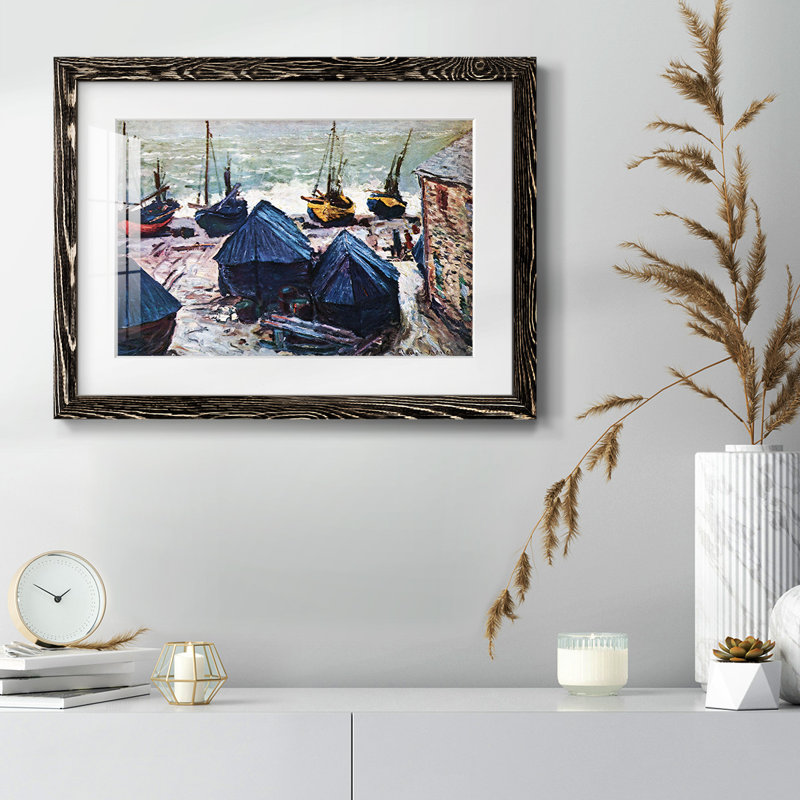 Les bateaux de Monet, H 28 po x l 42 po x P 1,5 po, Noir