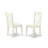 3 Piece Dining Table Set for Small Spaces Contains a Round Dining Room Table with Pedestal and 2 Wood Seat Chairs, Linen White-748710716-682170271-700968732