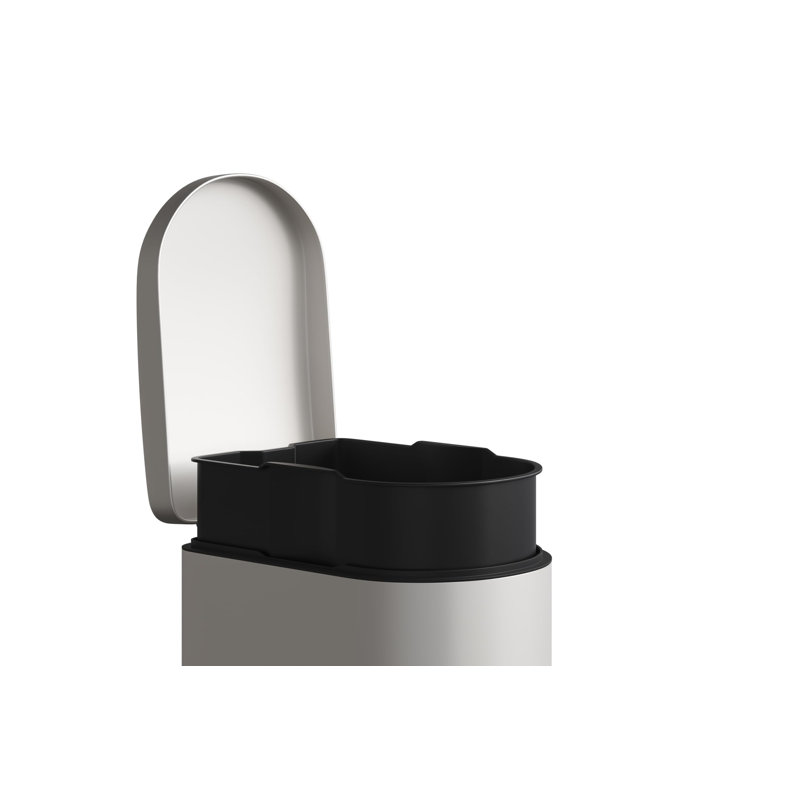Stainless Steel Recycling Bin, White