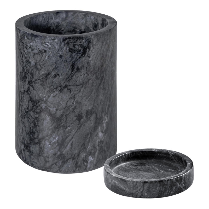 Argon Tableware - Marble Wine Bottle Coaster & Cooler Set - Black