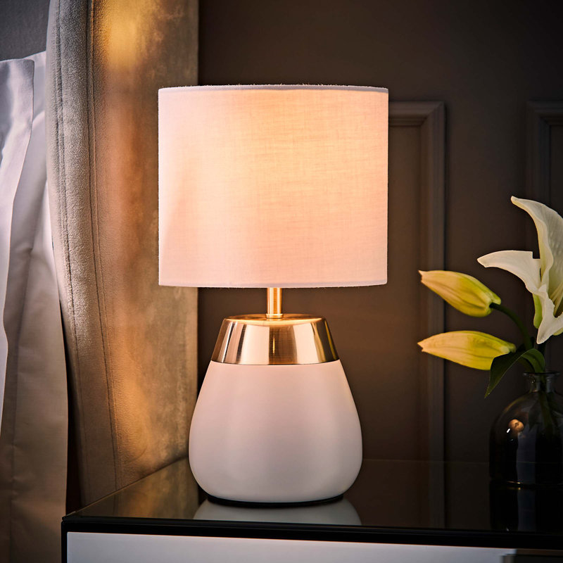 Allec Table Lamp, Grey, Grey