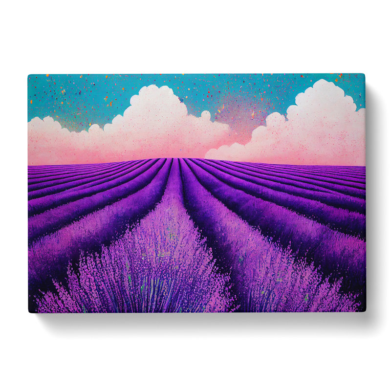 Head Turning Flower Field - Wrapped Canvas Painting, 35cm H x 50cm W x 3cm D