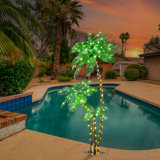 Faux Palm Tree in Metal Freestanding