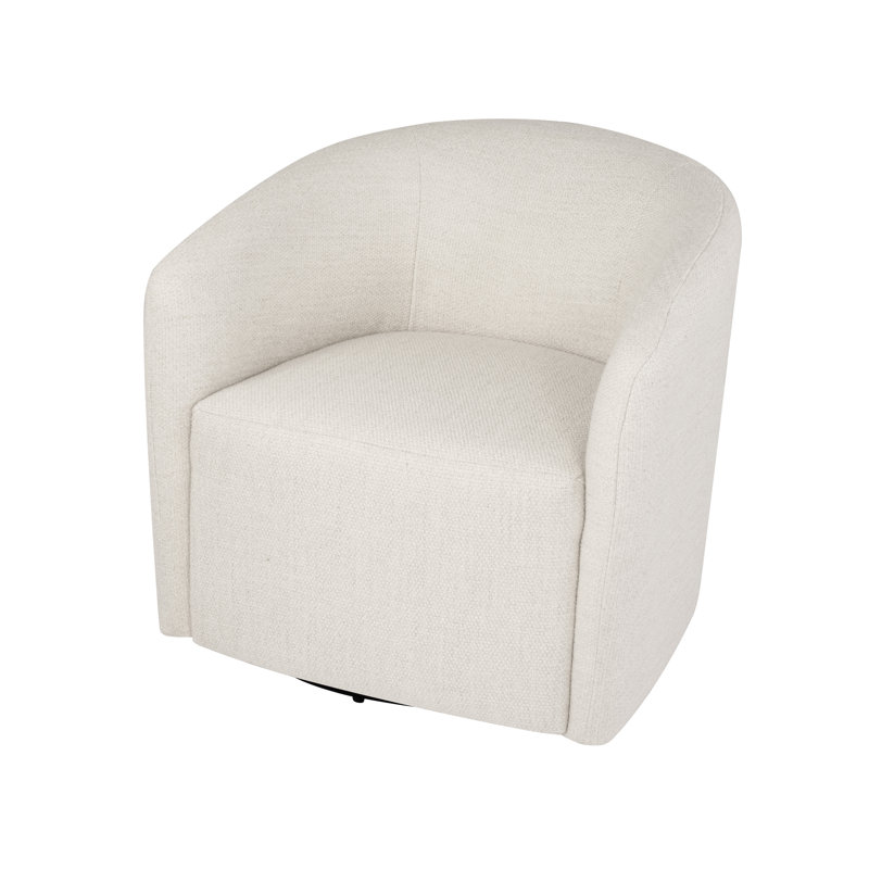  Fauteuil d'appoint pivotant rembourré Nora, Mastic tissé