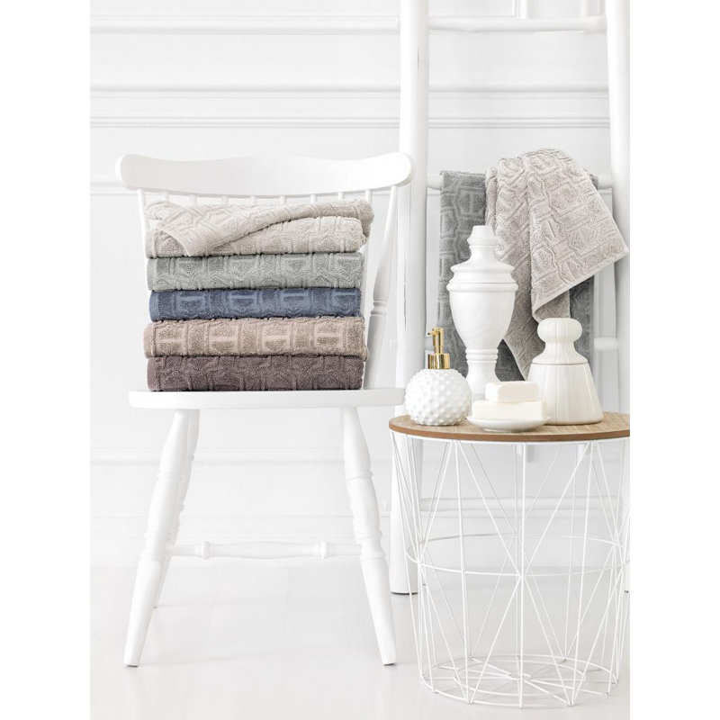 Serviette 100% coton togas tendance, Bleu acier, Serviette essuie-mains