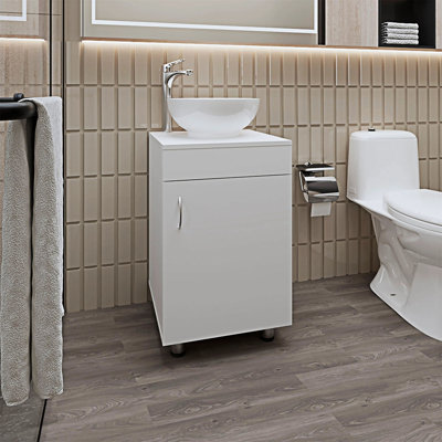 Meuble-lavabo de salle de bain avec lavabo intégré
