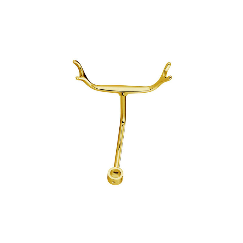 Hot Springs Shower Pole Holder, Polished Brass