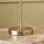 Seraphine Matt Antique Brass Metal and White Cotton Mix Scallop Shaded Table Lamp