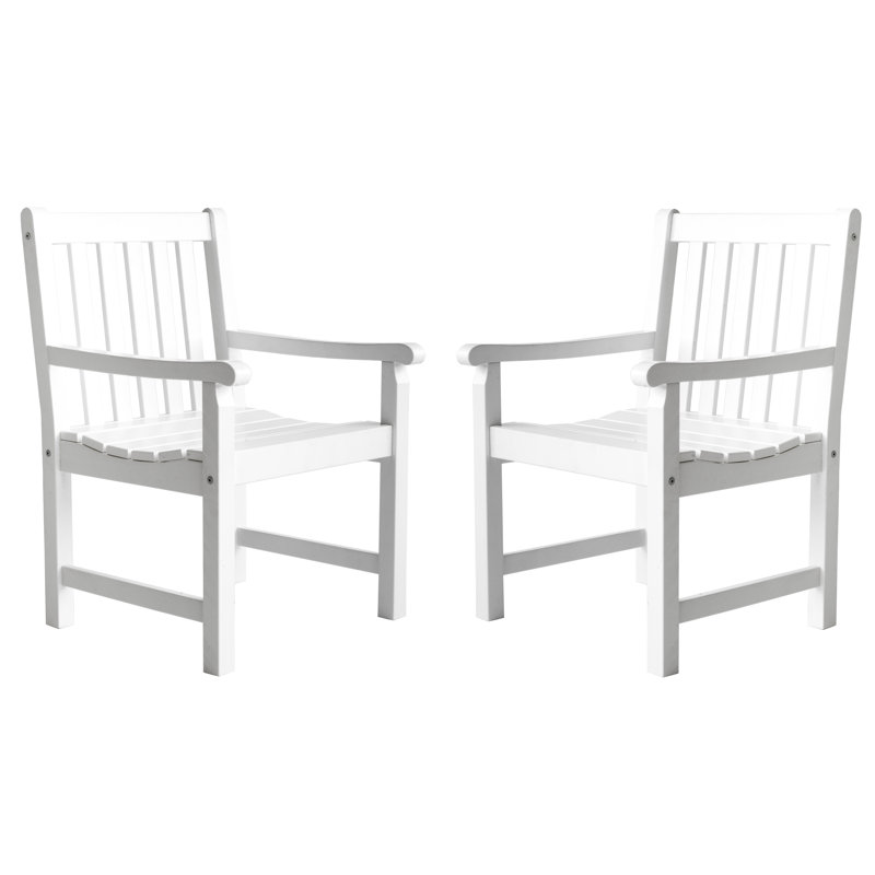 Ardlow Outdoor Patio Dining Armchair, White