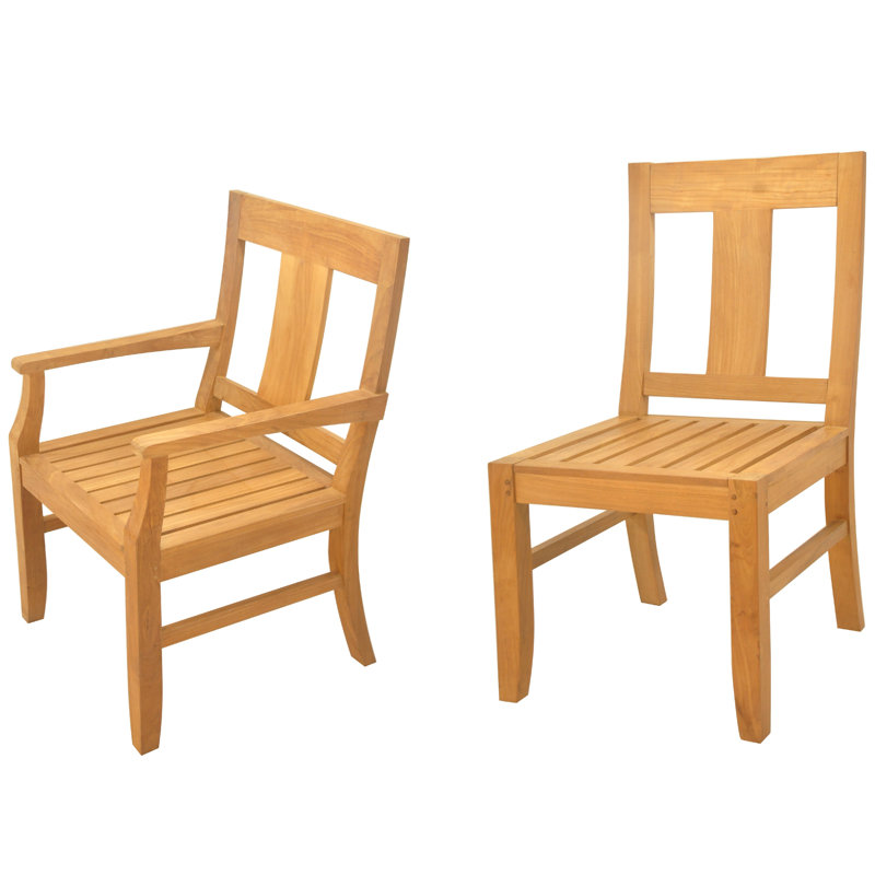Osborne Outdoor 13 - Piece Teak Dining Set, 30.5" H x 82" L x 40" W, 10