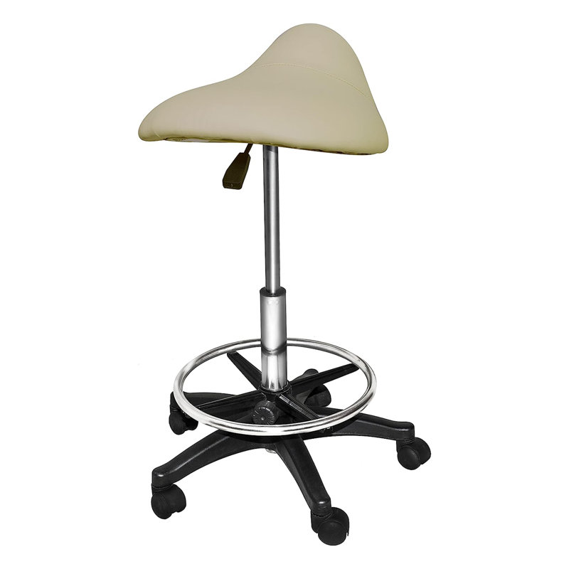 Adjustable Height Industrial Stool with Footrest