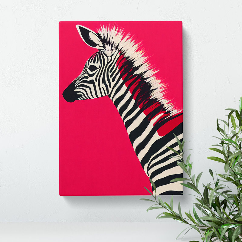 Young Zebra - Wrapped Canvas, 76cm H x 50cm W x 3cm D