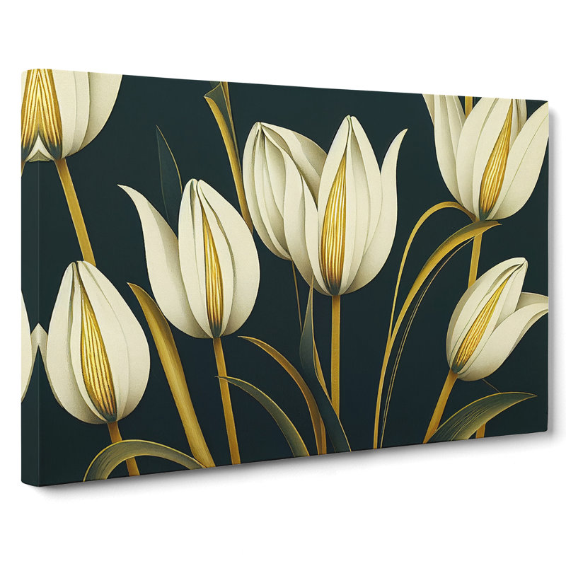 Deco Tulip Flowers Vol.1 - Wrapped Canvas, 40cm H x 60cm W x 3cm D