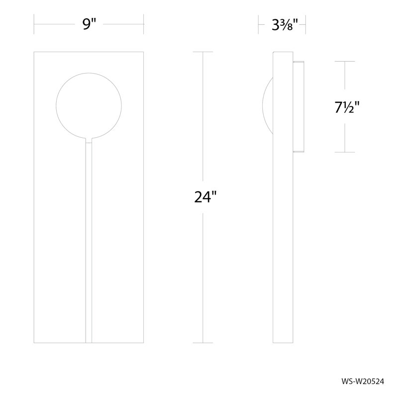 Keyhole Dimmable 3000K LED Outdoor Wall Light