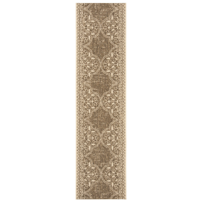 Danya Southwestern Cream/Beige Indoor/Outdoor Area Rug, Rectangle 2'2" x 4'