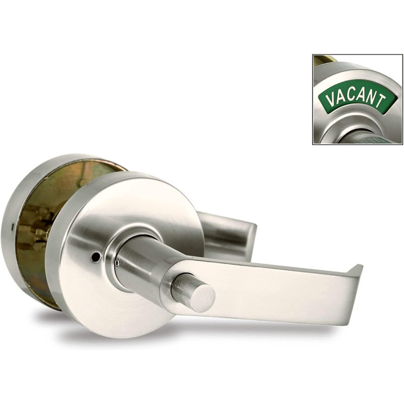 Serrure de porte élégante Vizilok ADA avec indicateur et bouton-poussoir à une touche en plusieurs couleurs, Gauche