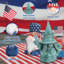 4 juillet décorations de gnomes patriotiques, 2 pièces de gnomes suédois faits à la main en peluche Statue de Liberty Doll, ornements de table pour le 250e anniversaire