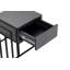 Table basse moderne noire avec pieds en métal, 35,4 x 14,6 x 35,4 pouces | Panneau de particules 100% enduit de mélamine, durable avec capacité de charge de 26,5 lb | Conception élégante de couleur unie pour les espaces de vie industriels et contempo
