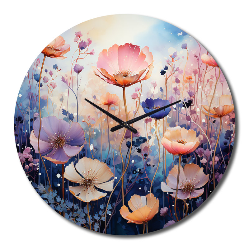Horloge murale mauve, Grand