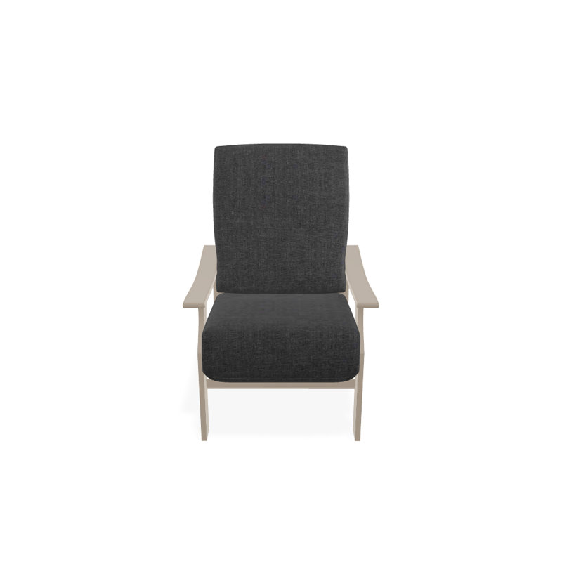 St. Catherine Outdoor Lounge Chair, Cast Slate Sunbrella® Plainweave, Textured Desert
