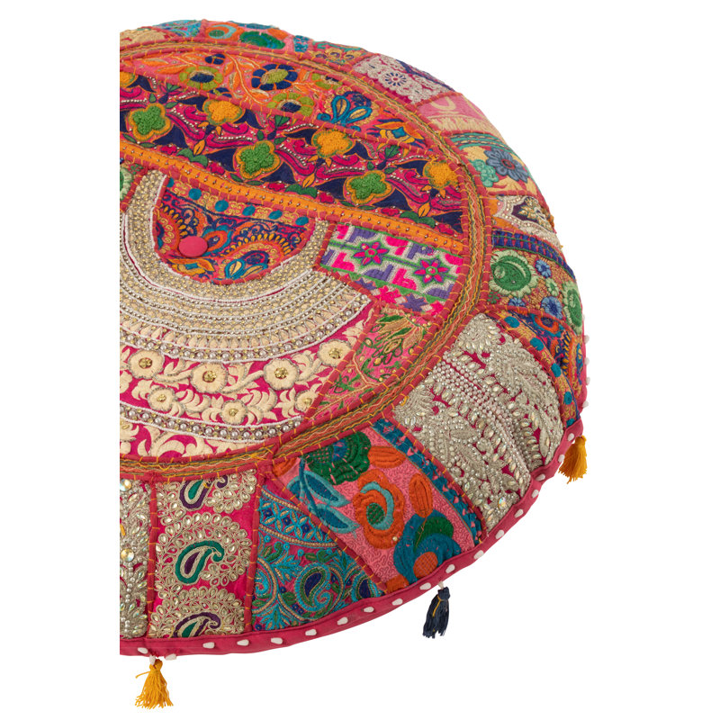 Spring / Summer 2024 80cm Wide Round Floral Pouffe Ottoman