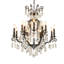 Lustre 13 lumières en laiton antique avec accents de cristal Rosenthal-1378535649