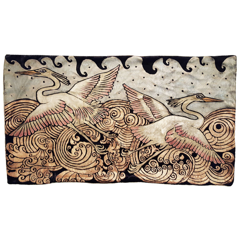 Heron II Rectangular Pillow Cover, Velvet