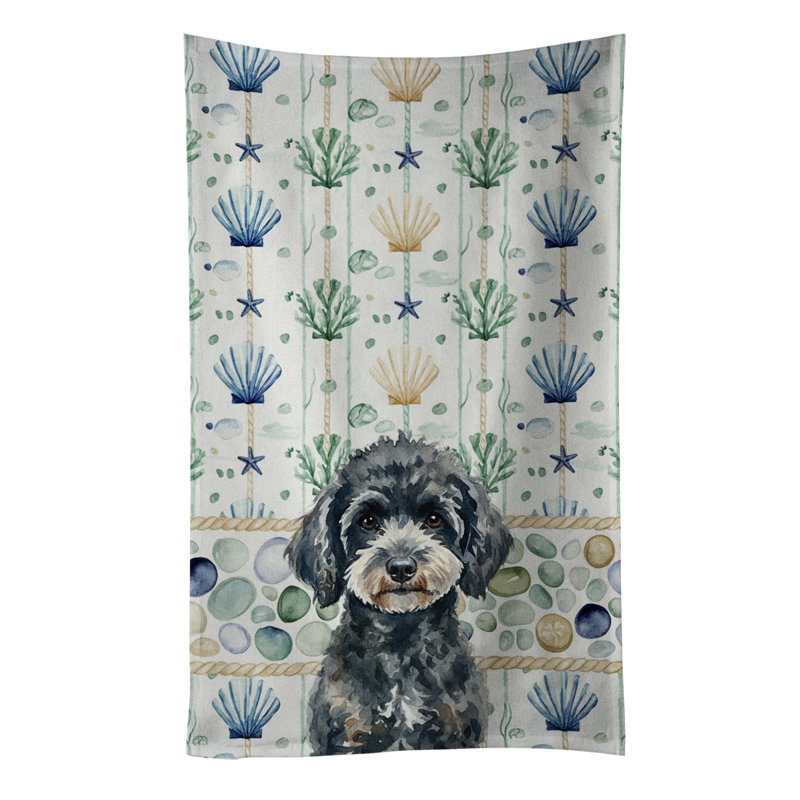 Serviette de cuisine miniature, Miniature Black Poodle