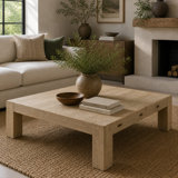 55" Square Ravello Coffee Table Weathered Warm Wood Tone