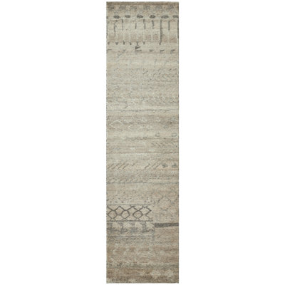 Nomad Haven Wool Hand Knotted Area Rug in Sandstone