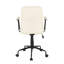 Chaise de bureau en similicuir crème