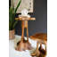  Ensemble de 2 tables d'appoint sculpturales en bois de teck biologique, paire en 2 tailles