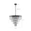 Lustre moderne en cristal de 24 po à 4 niveaux avec lustre noir à 4 niveaux pour salle à manger