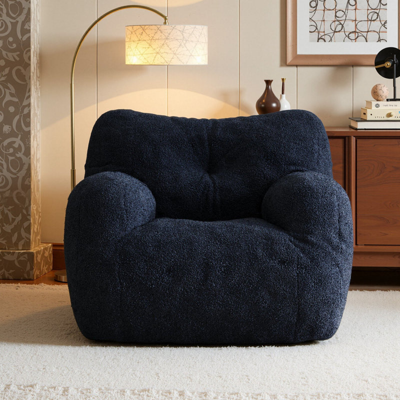 Fauteuil à billes Compression, Ourson bleu foncé