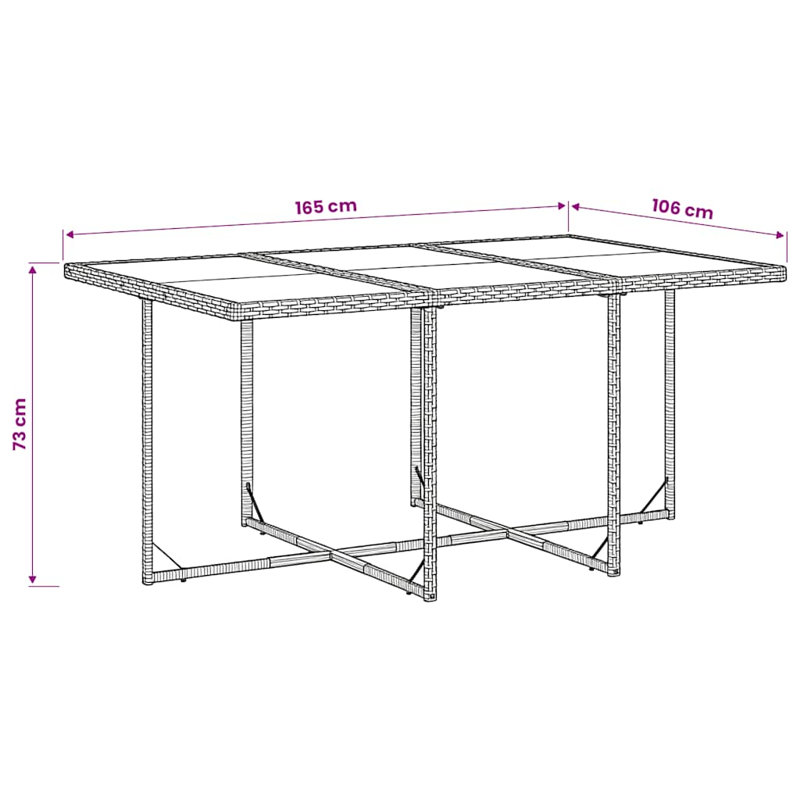 Patio Dining Set with, Grey, Grey