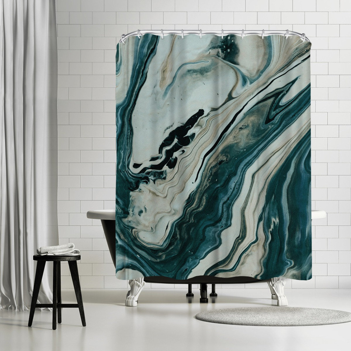 Willa Arlo Interiors Vantassel Abstract Shower Curtain & Reviews