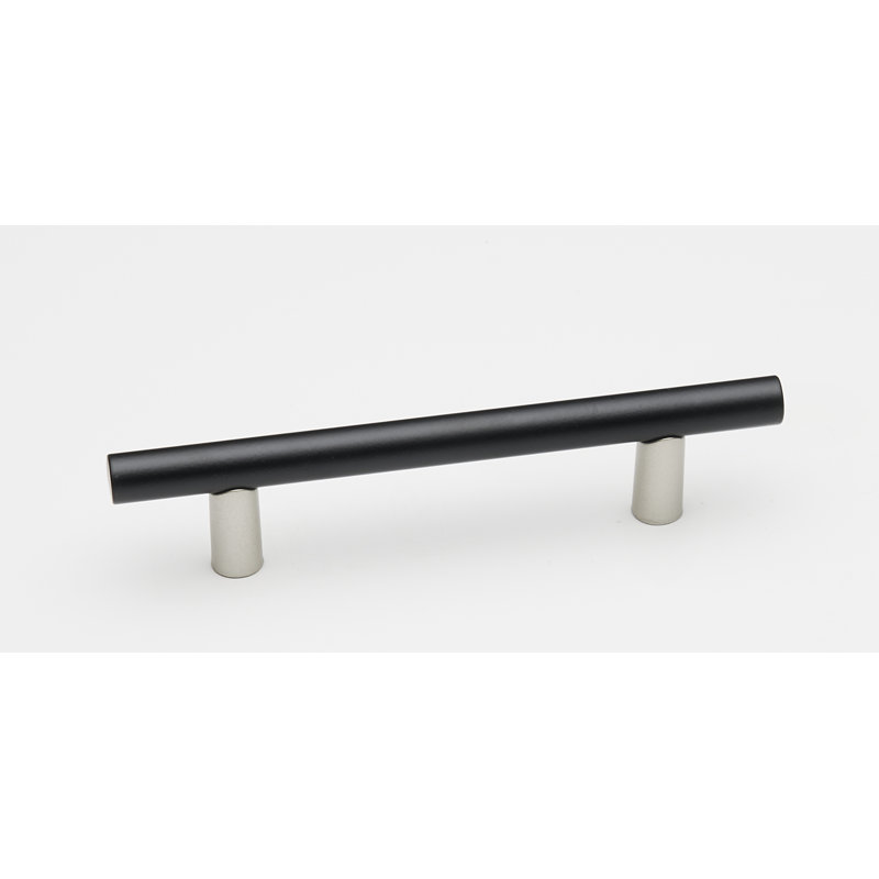 Poignée lisse Vita Bella, Nickel mat / noir mat, 4"
