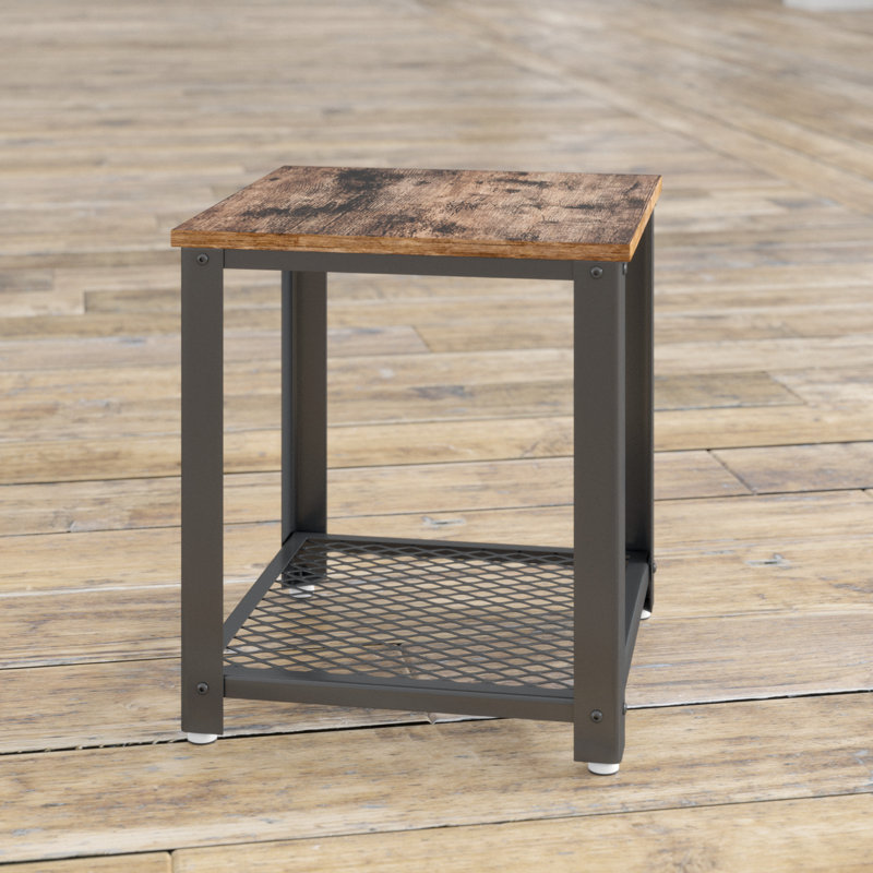 Adames End Table, Black, Brown