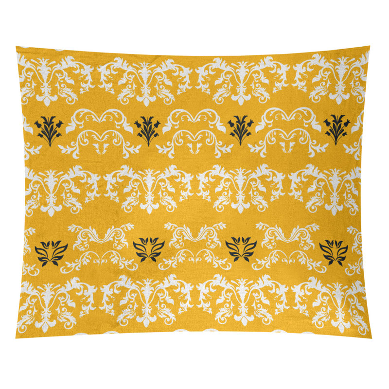 Tapisserie en microfibre de football Pittsburgh, H 27,5 po x l 37,5 po, Jaune/blanc/noir