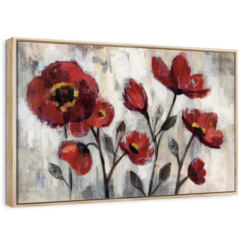 Simplicité florale, Cadre flottant en bois naturel, 43 po x 29 po
