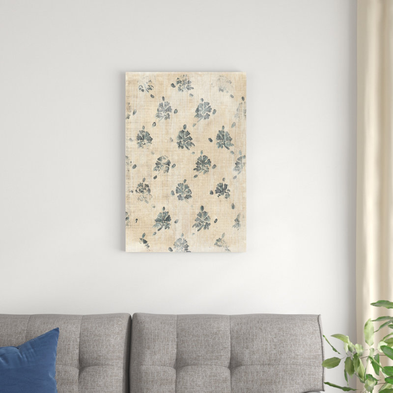 " Vintage Blockprint II ", 30" H x 20" W x 1.25" D