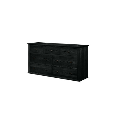 Traditional Oak Solid Wood 7 Drawer Dresser by Canora Grey