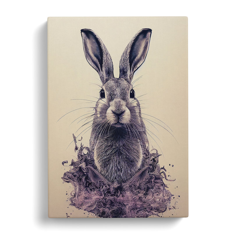 Mysterious Hare - Wrapped Canvas, 76cm H x 50cm W x 3cm D