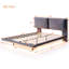 Lit plateforme tapissier gris avec capteur et 2 dossiers-259419133-259419131