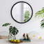 Miroir circulaire avec cadre perlé en métal